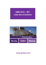 OMD 2012 â SP1 Liste des Ã©volutions - GRAITEC Info