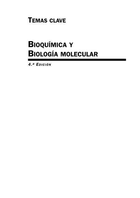 bioquÃ­mica y biologÃ­a molecular - Lwwes.com