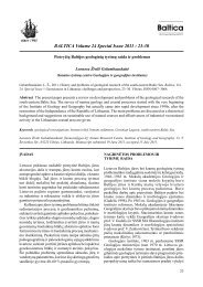 BALTICA Volume 24 Special Issue 2011 : 23-30 - Geologijos ir ...