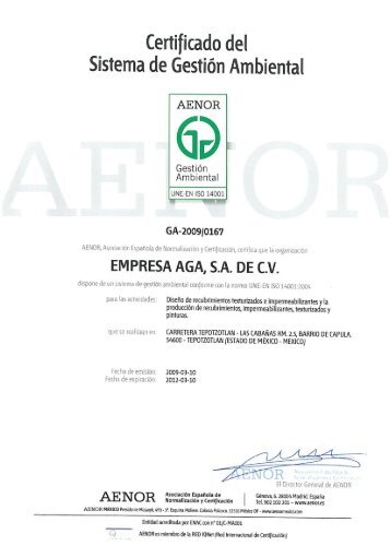 ISO 14001:2004 - Comex