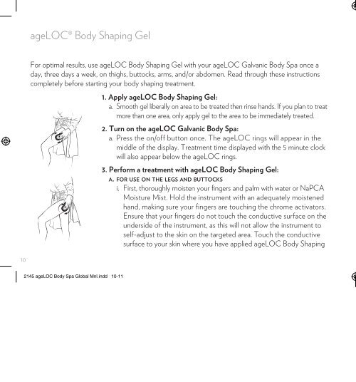 ageLOC Body Spa Manual - Nu Skin