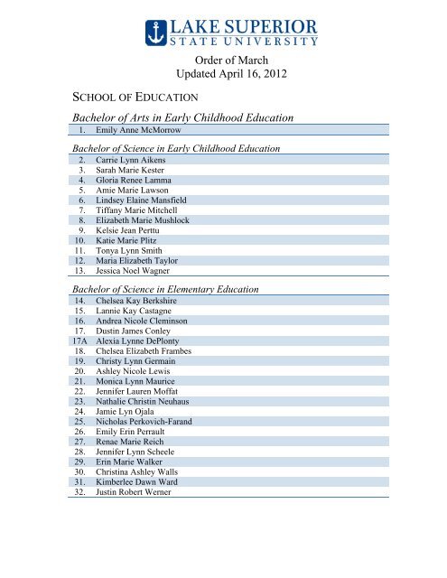 Bachelor of Arts in Early Childhood Education