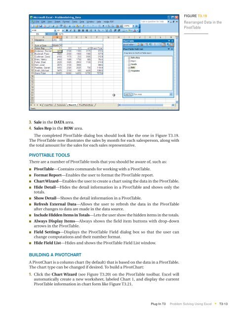 T3 Problem Solving Using Excel - Computer and Information Science