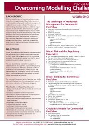 Commercial Credit Risk for Banks and Building Societies