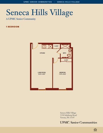 View the Seneca Hills Village floor plans here - UPMC.com