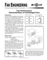 Fan Performance Characteristics of Centrifugal Fans - Aerovent