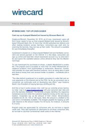 MYWIRECARD: TOP UP EVEN EASIER PRESS RELEASE ...