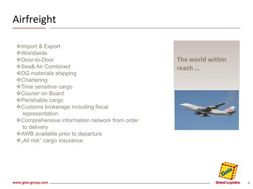 GEIS Central Europe Profile - Lognet Global logistics network