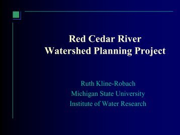 Red Cedar River Watershed Planning Project