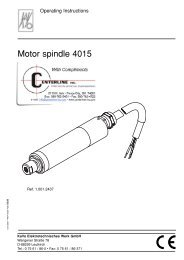 Motor spindle 4015 - Centerline Inc