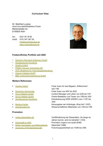 ML Vita_06 2009.pdf - Dr. Manfred Luckas