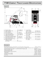 T190 COMPACT TRACK LOADER SPECIFICATIONS - Location Blais