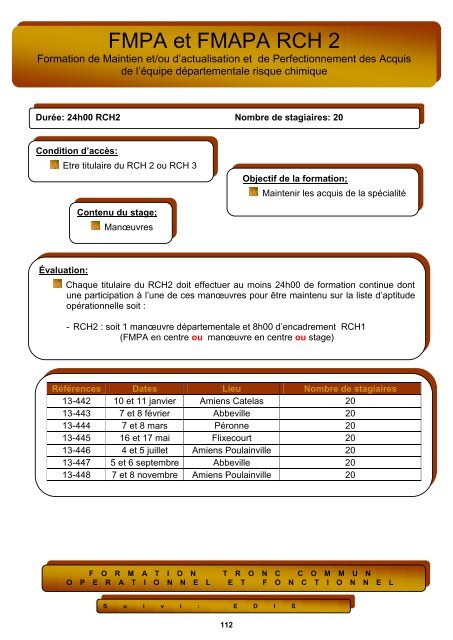 Le Groupement Formation - SDIS80