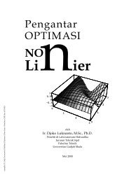 Pengantar Optimasi Non-linier - Universitas Gadjah Mada