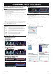 Bluetooth Module Firmware Update Procedure - Kenwood