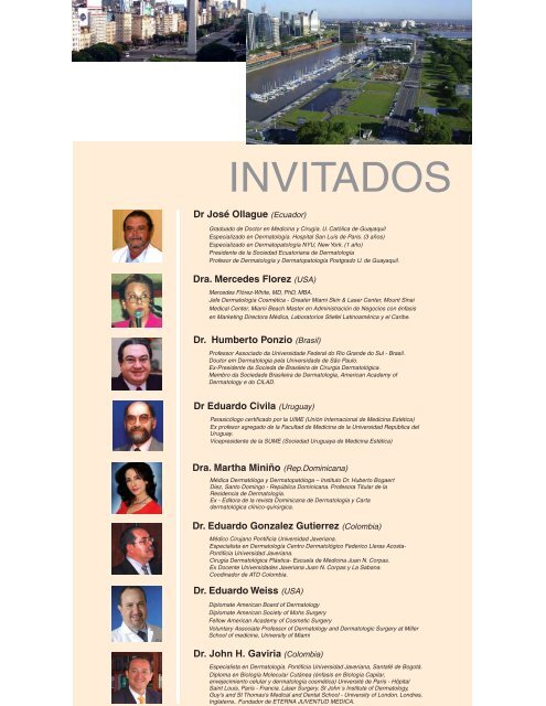 invitados - Actualizaciones Terapeuticas Dermatologicas y Esteticas