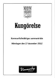 KommunfullmÃ¤ktiges sammantrÃ¤de MÃ¥ndagen den 17 december ...