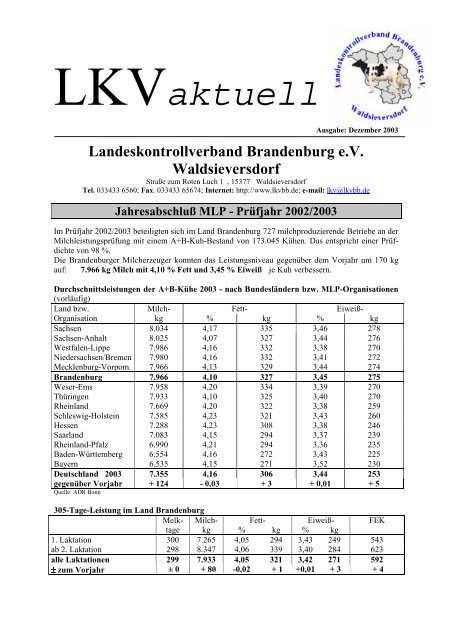 LKVaktuell - Landeskontrollverband Brandenburg eV