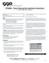 #CP50004 - Power Steering Box Installation Instructions - Classic ...