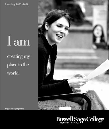 creating my place in the world. - Catalog Sage - The Sage Colleges