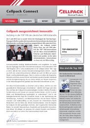 Zum Newsletter - Cellpack Electrical Products