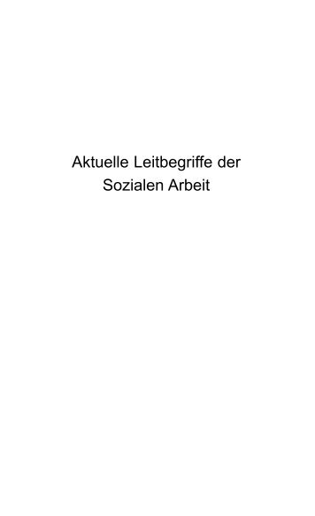 Aktuelle Leitbegriffe der Sozialen Arbeit - Löcker Verlag