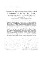 An assessment of healthcare system accessibility of local ...