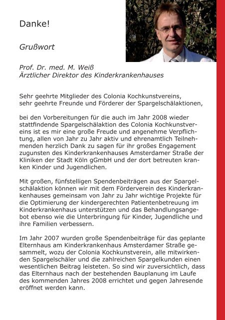 Spargelheft aus dem Jahr 2008 - Colonia Kochkunstverein und ...