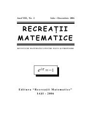 Revista (format .pdf, 1.4 MB) - RECREAÅ¢II MATEMATICE