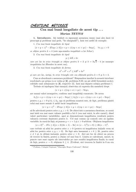 Revista (format .pdf, 1.4 MB) - RECREAÅ¢II MATEMATICE