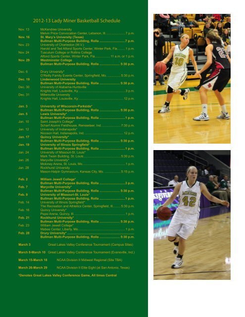 2012-13 Media Guide - Missouri S&T Athletics