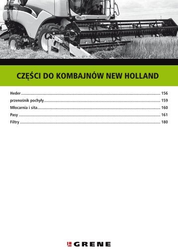 CZÄÅCI DO KOMBAJNÃW NEW HOLLAND - Grene