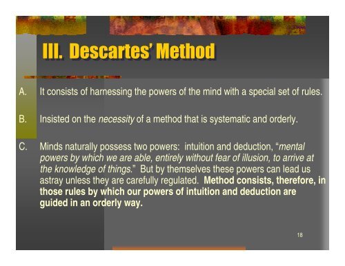 Rene Descartes 1596-1650 Rene Descartes 1596-1650