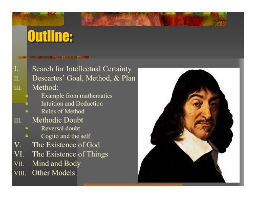 Rene Descartes 1596-1650 Rene Descartes 1596-1650