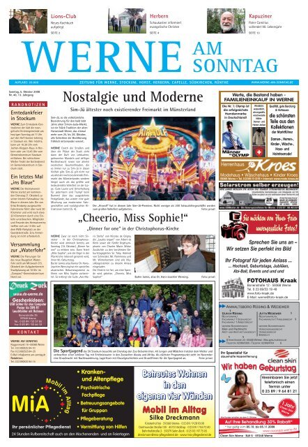 Nostalgie Und Moderne Werne Am Sonntag