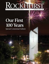 Our First 100 Years - Rockhurst University