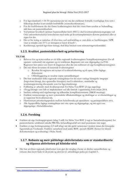 Regional plan for kirurgi i Helse Vest 2013 â 2017