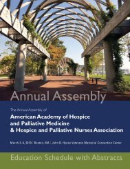 Annual Assembly - American Academy of Hospice and Palliative ...