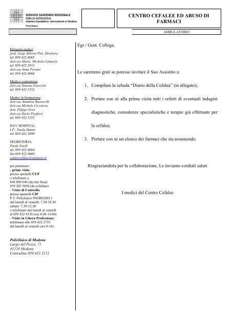 DIARIO EMICRANIA SCARICARE