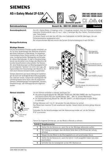AS-i-Safety Modul 2F-E/2A - Siemens