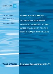 global water scarcity: the monthly blue water - Water Footprint Network