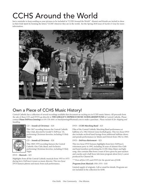 Winter 2011 - K-Space Web Page - Central Catholic High School