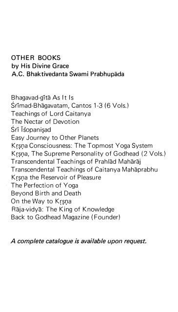 Elevation to Krsna Consciousness - Original 1973 ... - Prabhupada