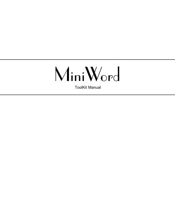 MiniWord - Minisoft