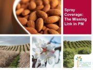 Spray Coverage: The Missing Link in IPM - Almond Board of California