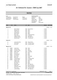 SSV LL Startliste - Lenzerheide