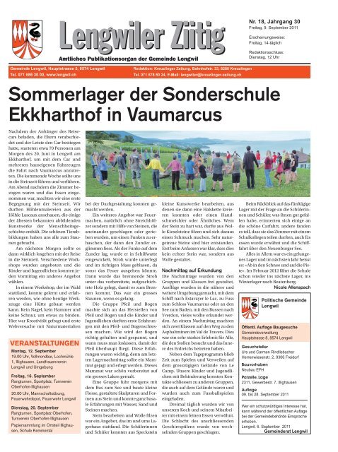 Sommerlager der Sonderschule Ekkharthof in Vaumarcus