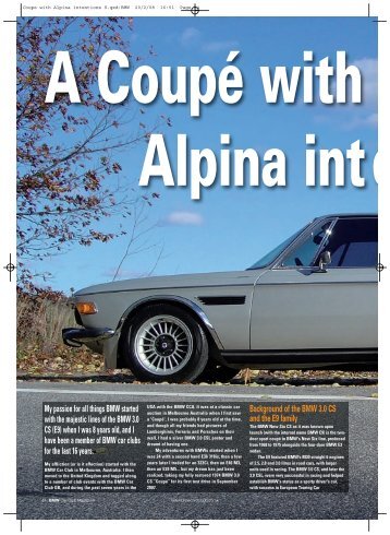 Coupe with Alpina  intentions S.qxd:BMW - Le Zebre