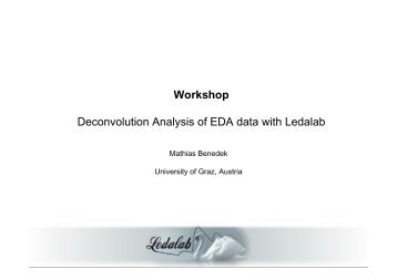 Workshop Deconvolution Analysis of EDA data with Ledalab