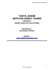 TANYA JAWAB SEPUTAR HIZBUT TAHRIR